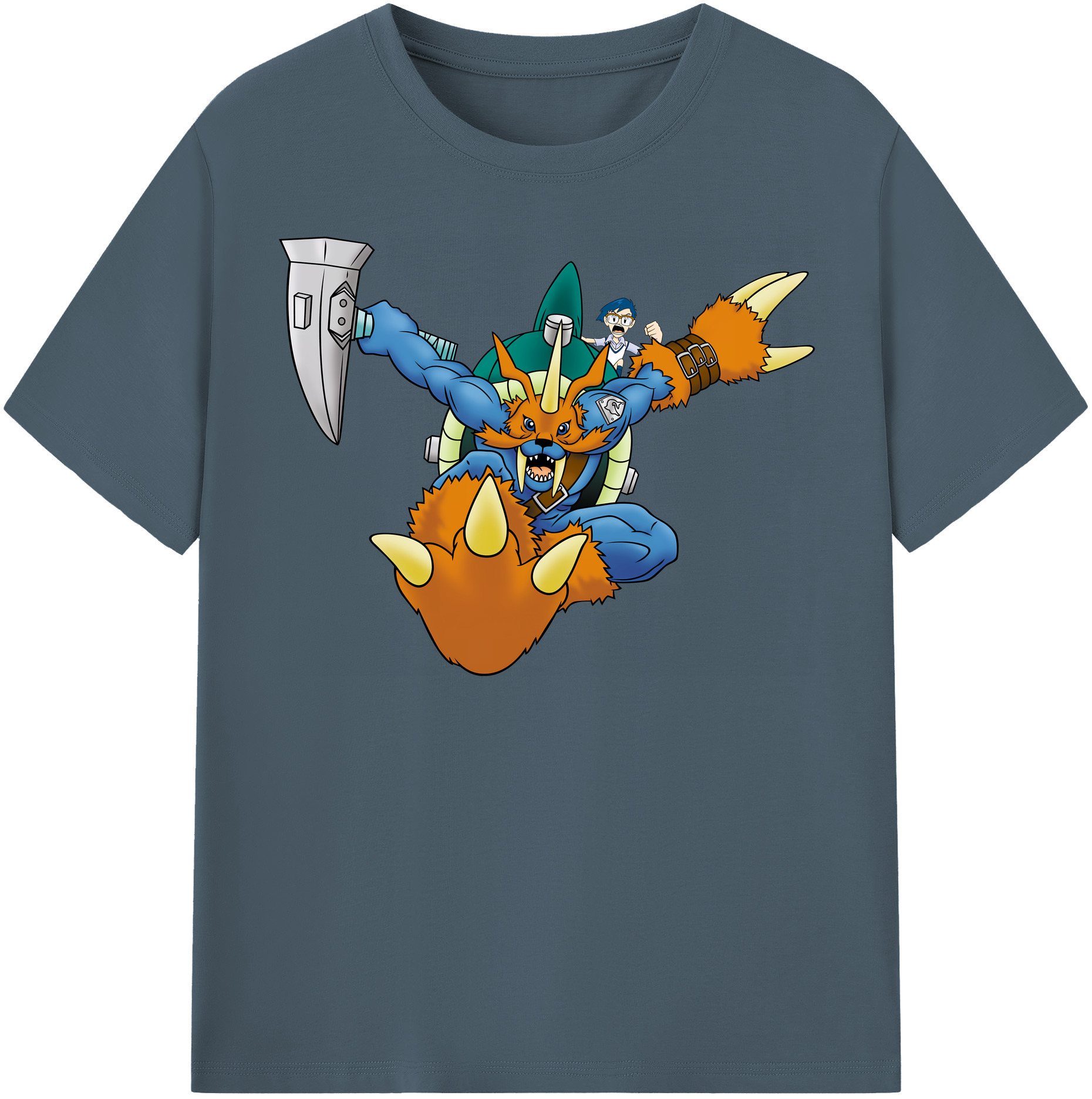（画像用） Digimon デジタルモンスター/デジモン 綿100％半袖Tシャツ（フロントプリント）